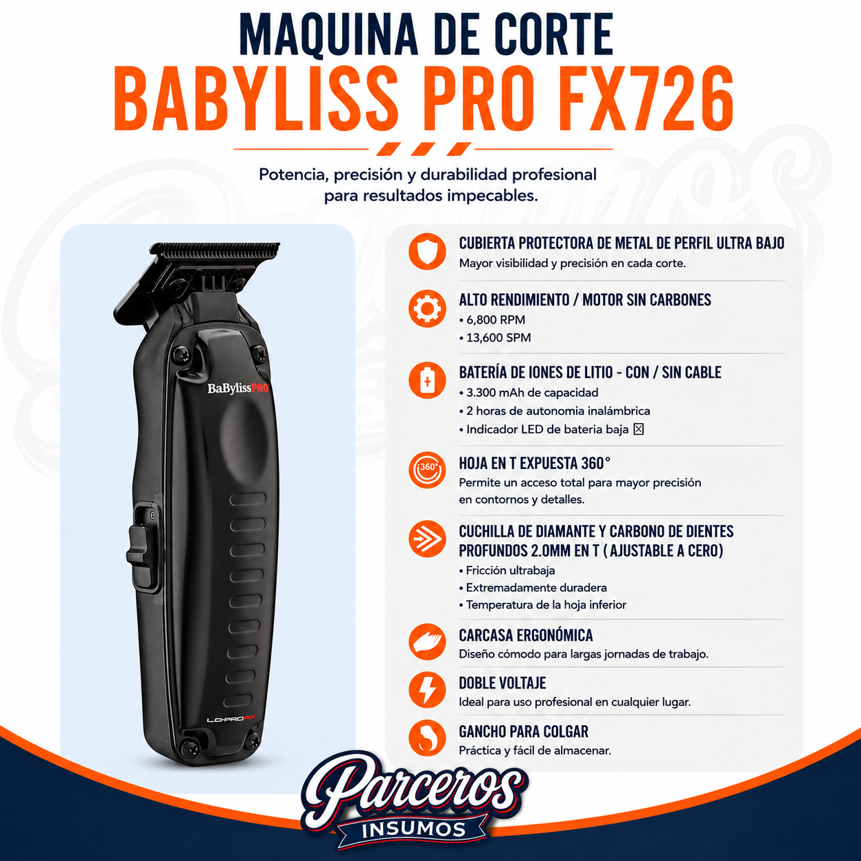 TRIMMER BABYLISS LO PRO FX BLACK 4