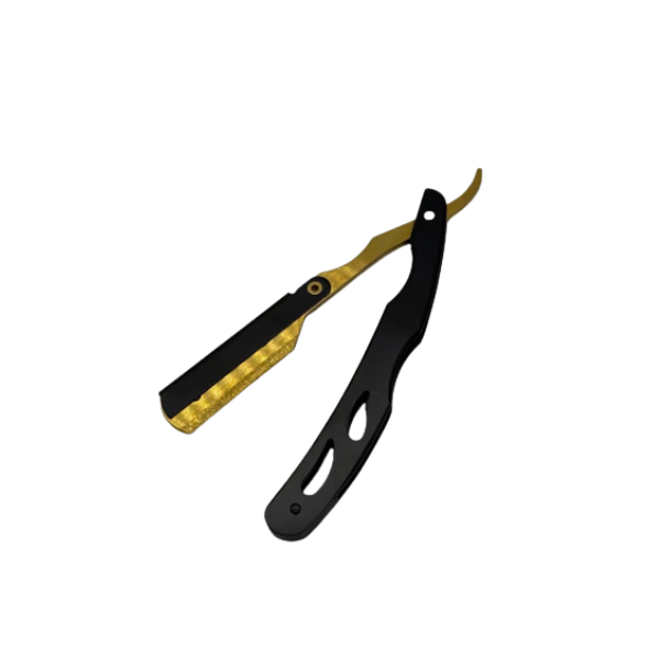 NAVAJA 3 CUERPOS METALICA NEGRO-DORADO