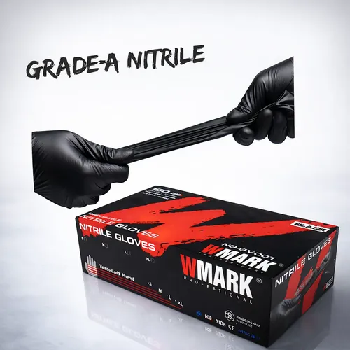 GUANTES DE NITRILO NEGRO TALLE L