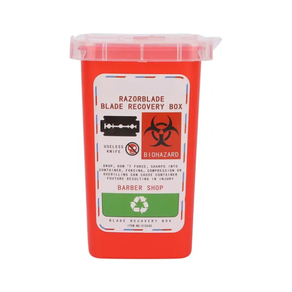 ENVASE PARA RESIDUOS Y FILOS DE BARBERIA