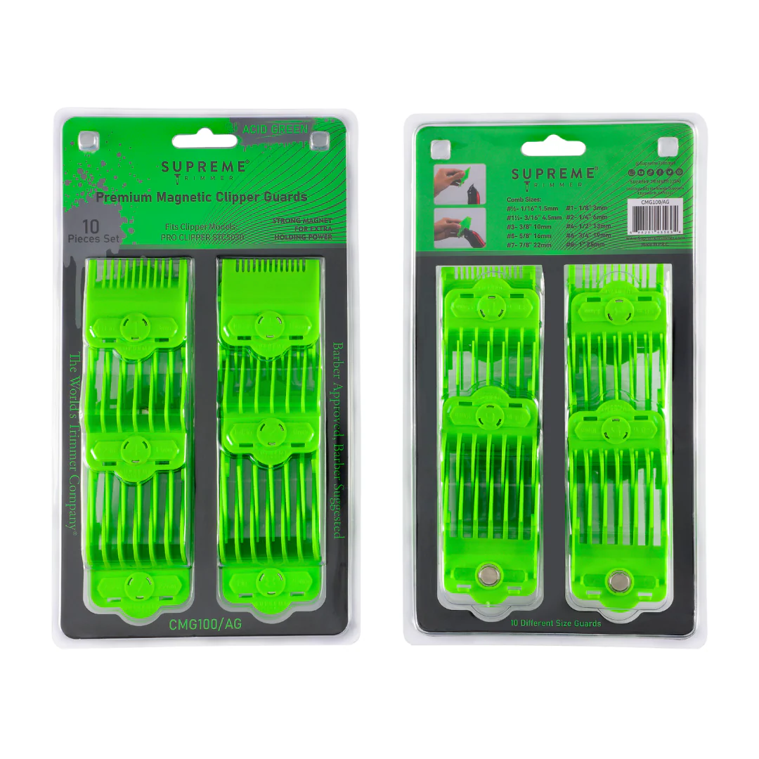 SET DE 10 ALZAS SUPREME TRIMMER VERDE