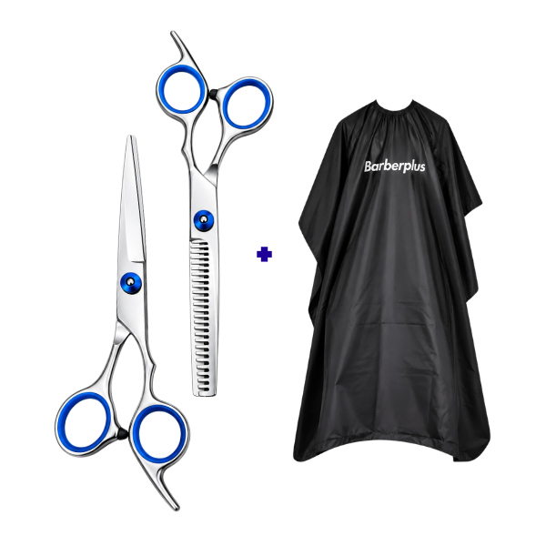 SET DE TIJERAS PUNTO AZUL CALIDAD PREMIUM 6" + CAPA DE CORTE